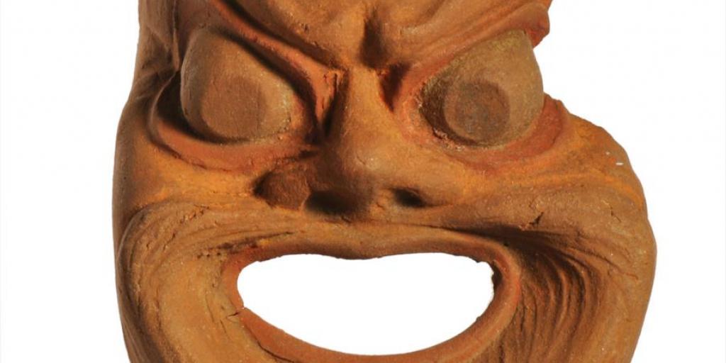 terracotta mask from Naukratis https://www.britishmuseum.org/collection/object/G_1886-0401-1409